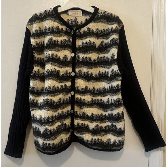 Vintage Tally Ho Pine Tree Sweater Size Label Missing See Measurements Poss M - Picture 1 of 6
